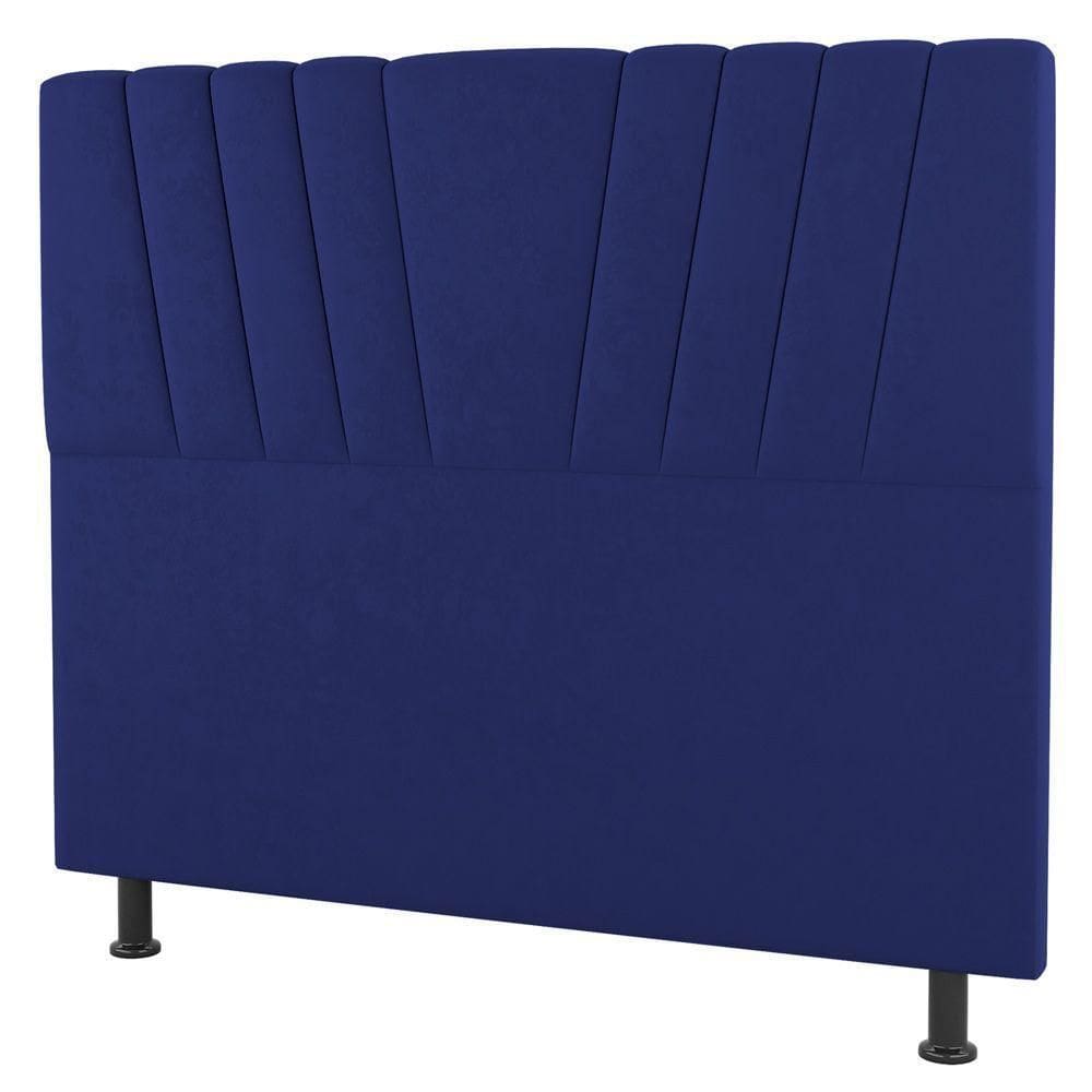 Cabeceira Cama Box Solteiro Dublin 100cm Suede Azul - Abmaza