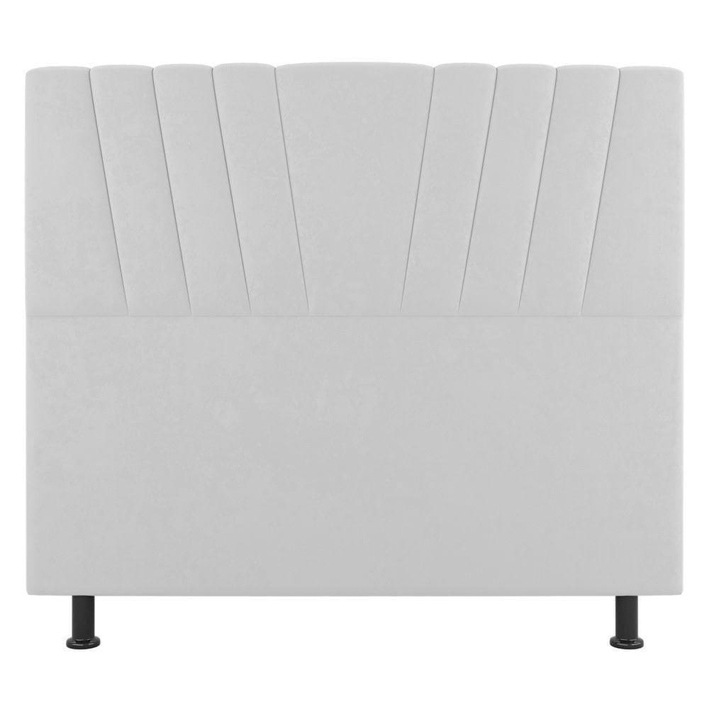Cabeceira Cama Box Casal Queen Size Dublin 160cm Sintético Branco - Abmaza