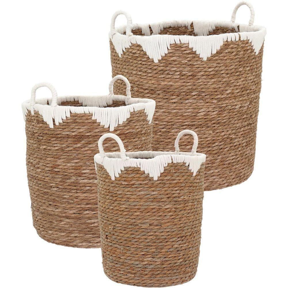 Cesta Fibra Natural 3Pç