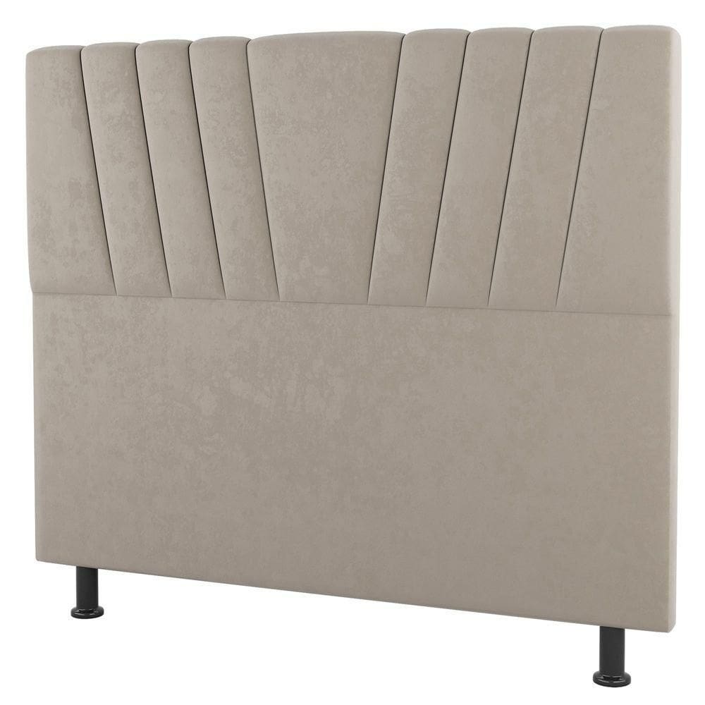 Cabeceira Cama Box Solteiro Dublin 90cm Suede Bege - Abmaza