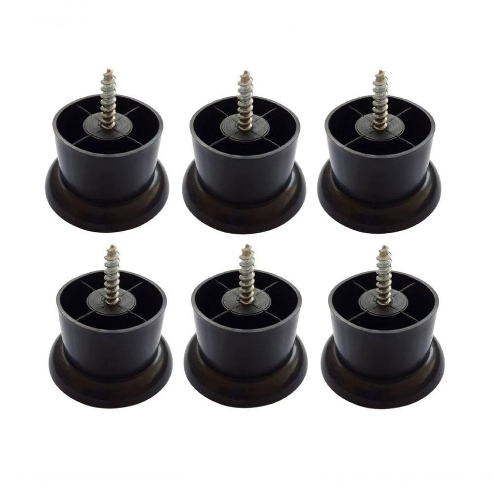 Kit 4 Pés Poltronas Móveis Sofás 4cm Altura Paris Preto