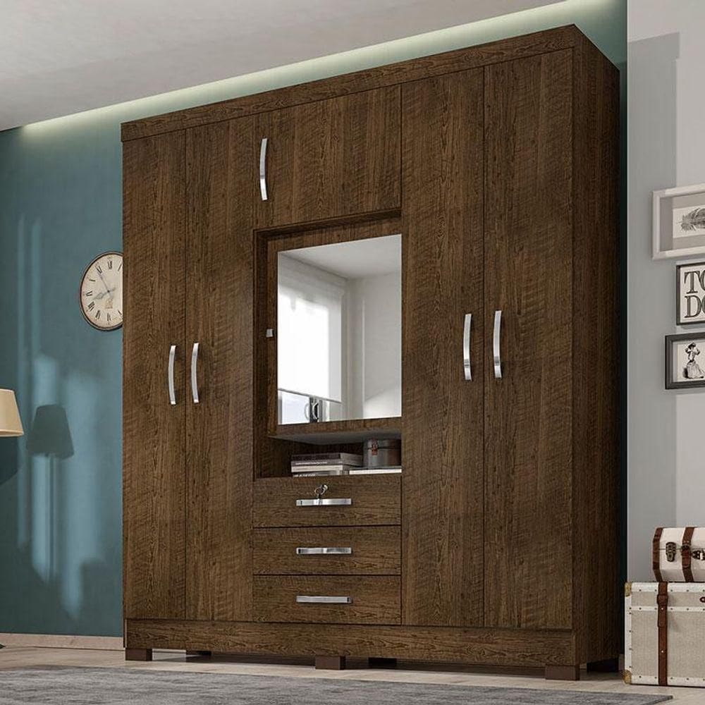 Guarda Roupa Casal Ambiente Imperatriz Malbec - Incorplac