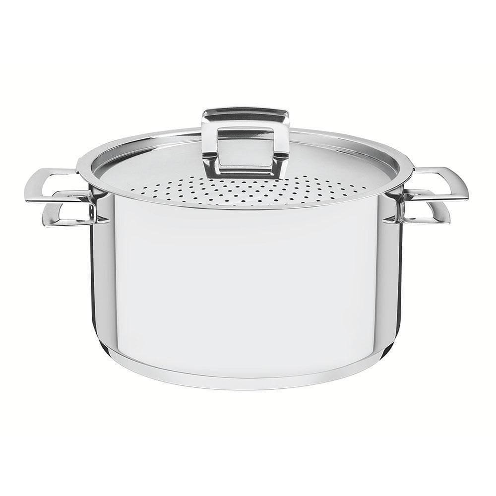 Espagueteira Brava Em Aço Inox Fundo Triplo Tampa Perfurada 24 Cm 6,1 L - Tramontina 62417240