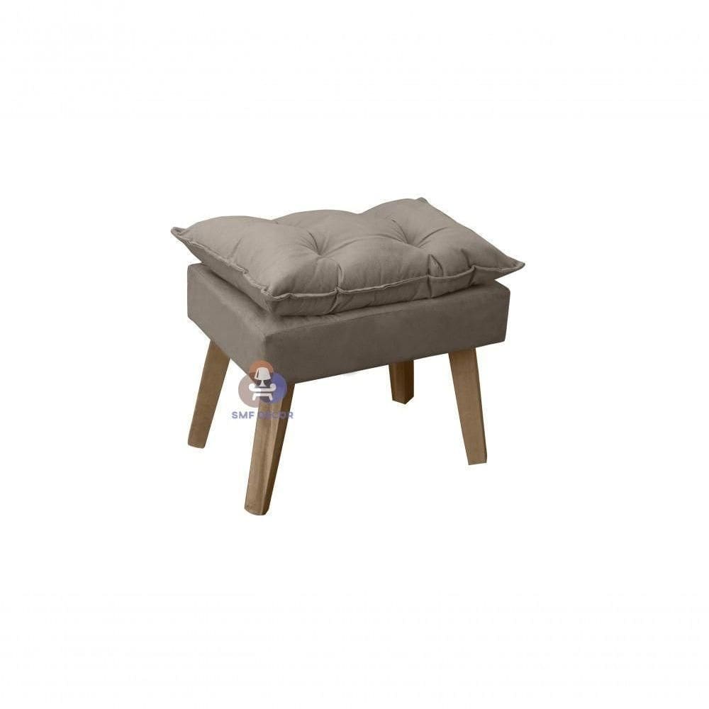 Puff Banqueta Decorativa Opala Capuccino Smf Decor