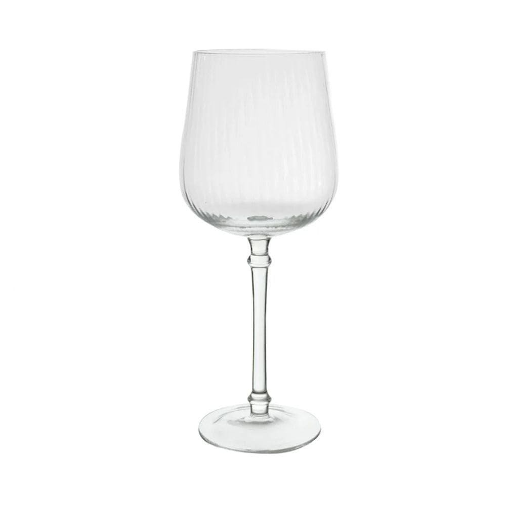Taça Para Vinho 630ml 48497001 Canelado Classic Transparente Florarte