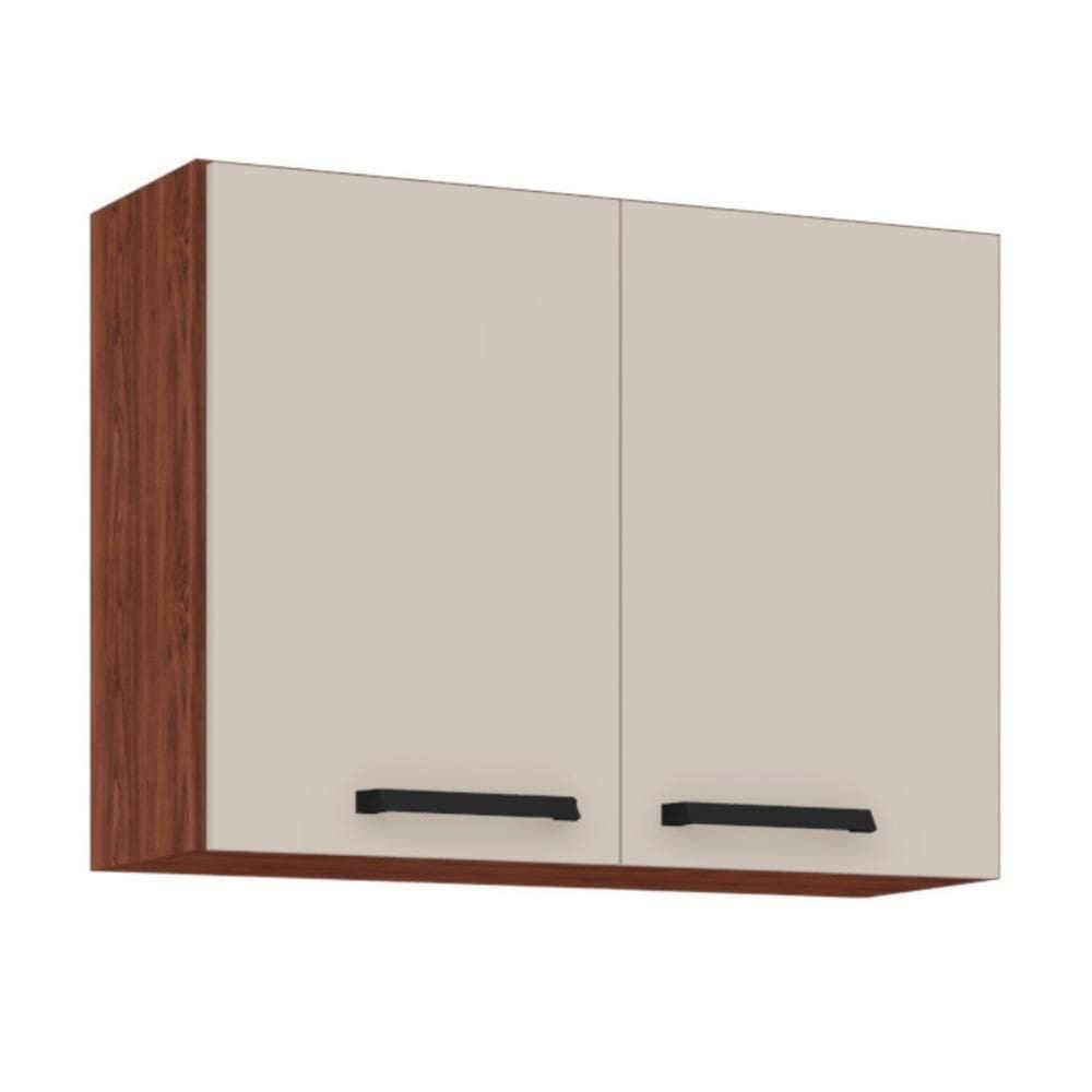 Armário Suspenso com 2 Portas Tucson Nogueira Off White