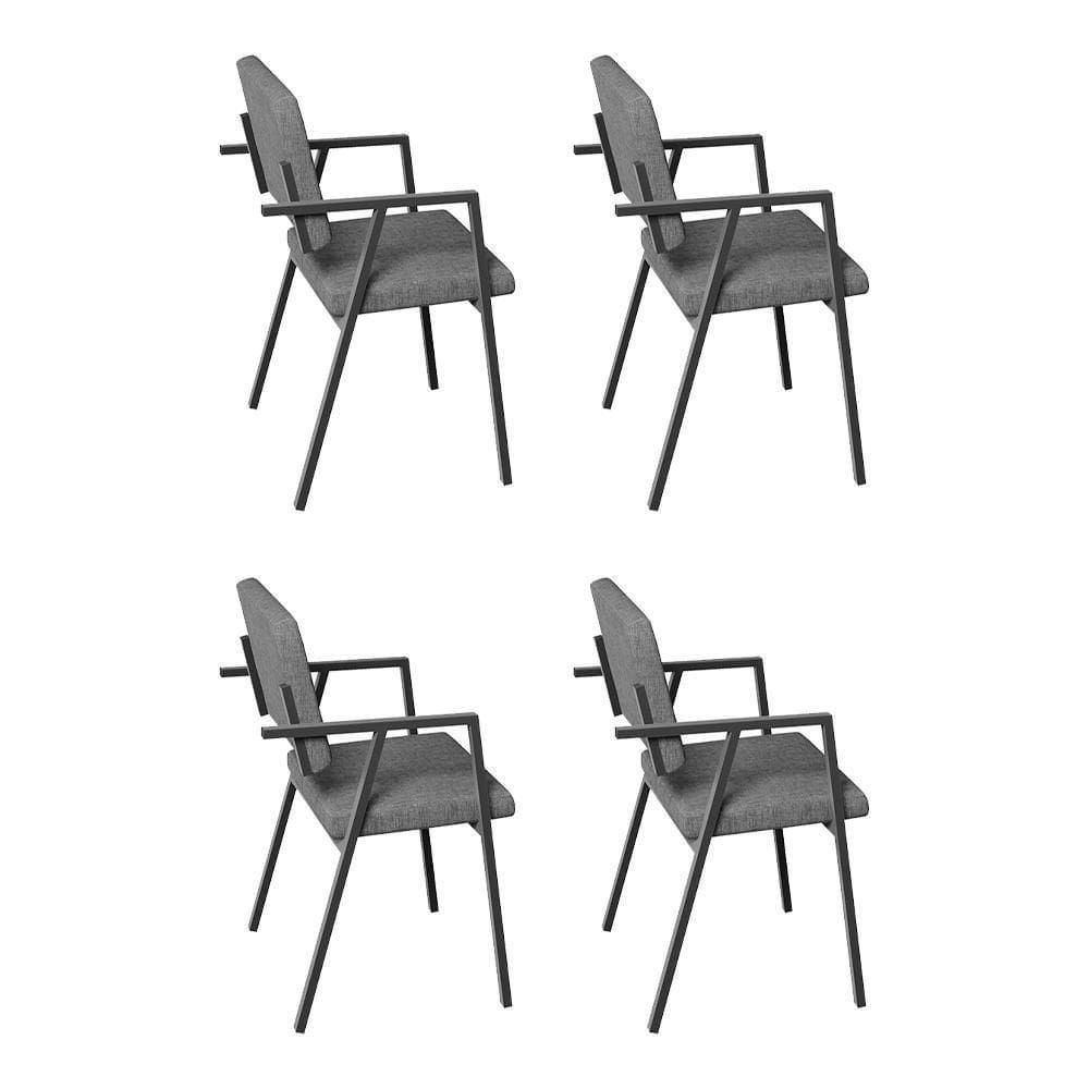 Conjunto 4 Poltrona Podium Plus Grafite