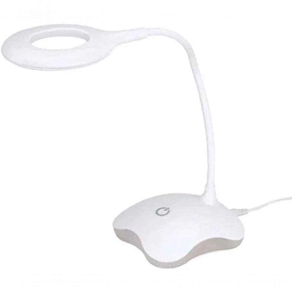 Luminária De Mesa Com Haste Flexível Led Anel