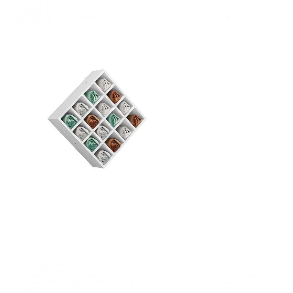 Nicho De Parede Porta Toalha 16 Lugares Branco