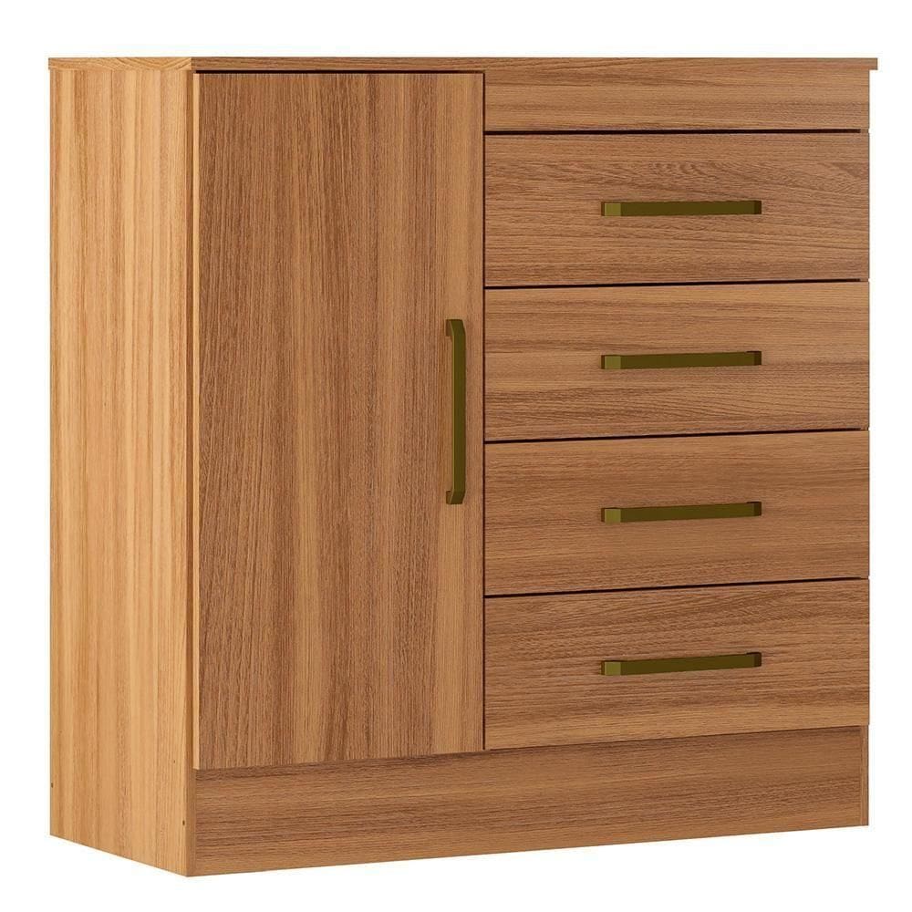 Cômoda De Madeira 4 Gavetas Montevidéu Demóbile Amendola