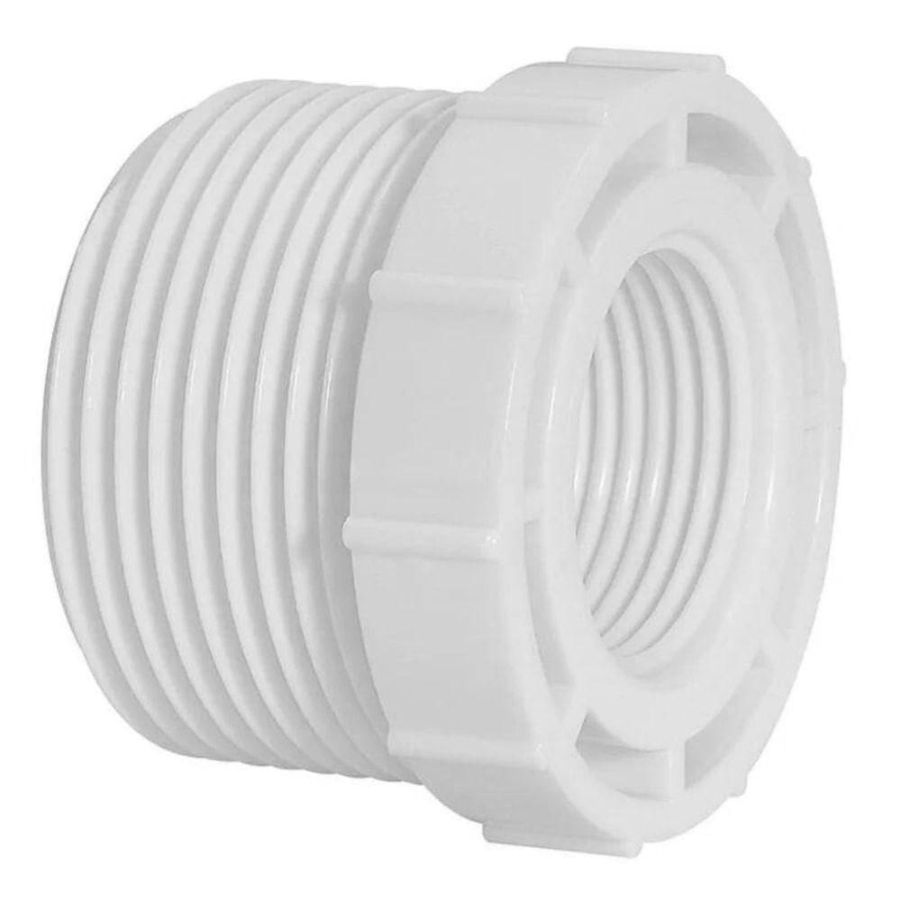 Bucha De Redução Rosqueavel Branca Amanco Kit 05 Und Tamanho 11-2"x1-2"