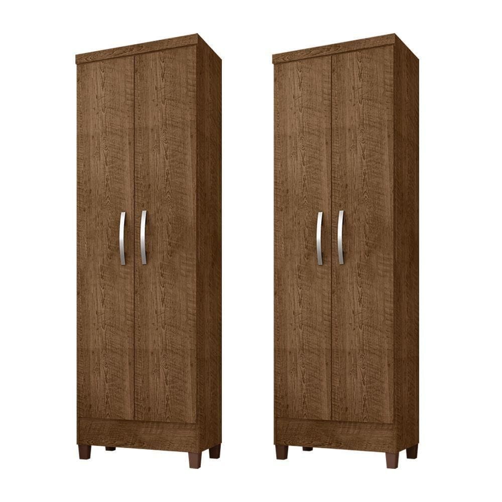 Kit Com 2 Multiuso 2 Portas Egito Malbec Incorplac