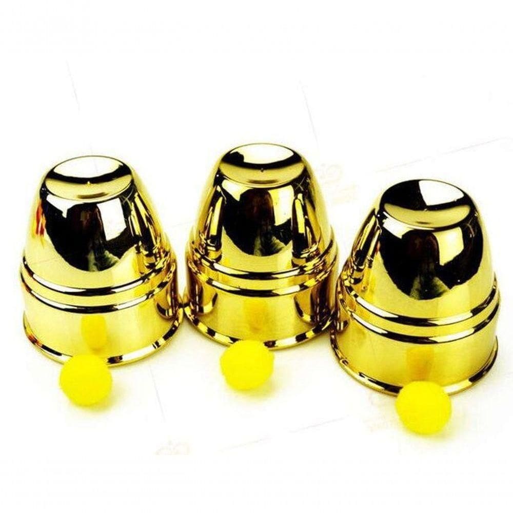 Covilhetes Americanos Grande Cups And Balls Plastico Dourado Jumbo R+