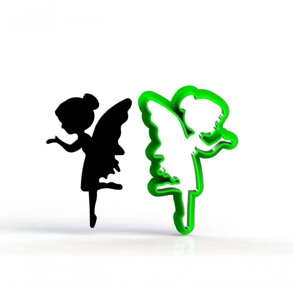 Cortador Fada Sininho Silhueta Tinker Bell Mod 2 Tamanho 6 Cm