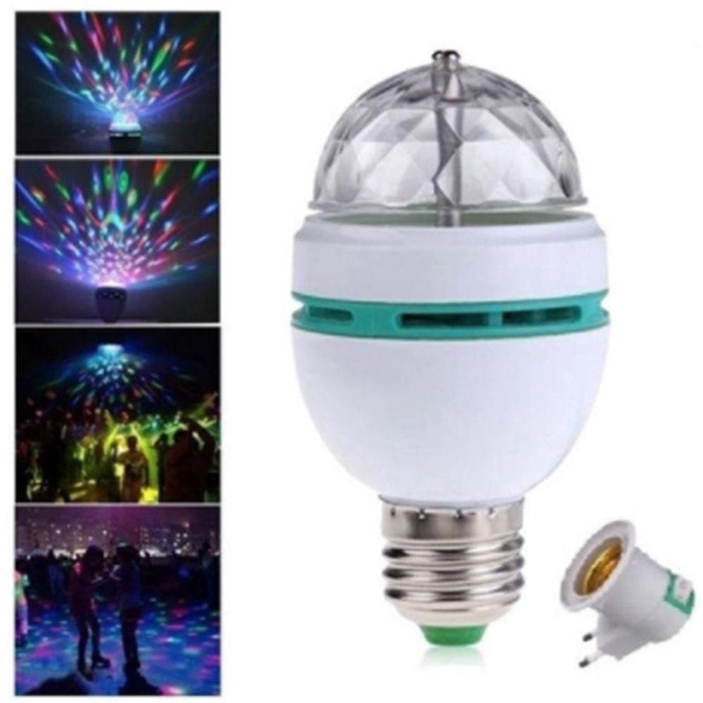 Luz Led Globo Rotativa Colorido Para Festa De Eventos