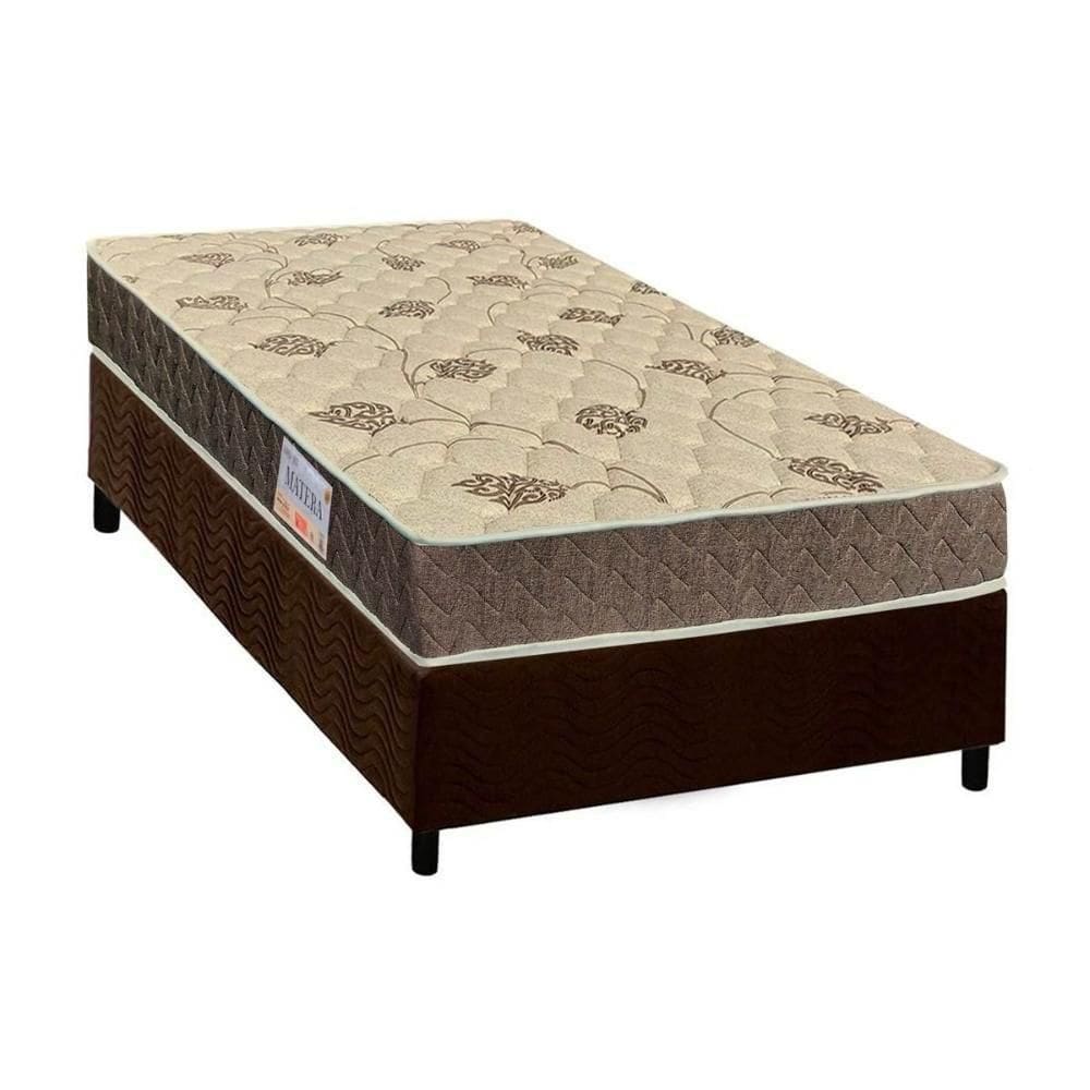 Cama Box Solteiro: Colchão Ortopédico Orthoflex D33/Ep Anatômico Matera + Base Brown(88X188)