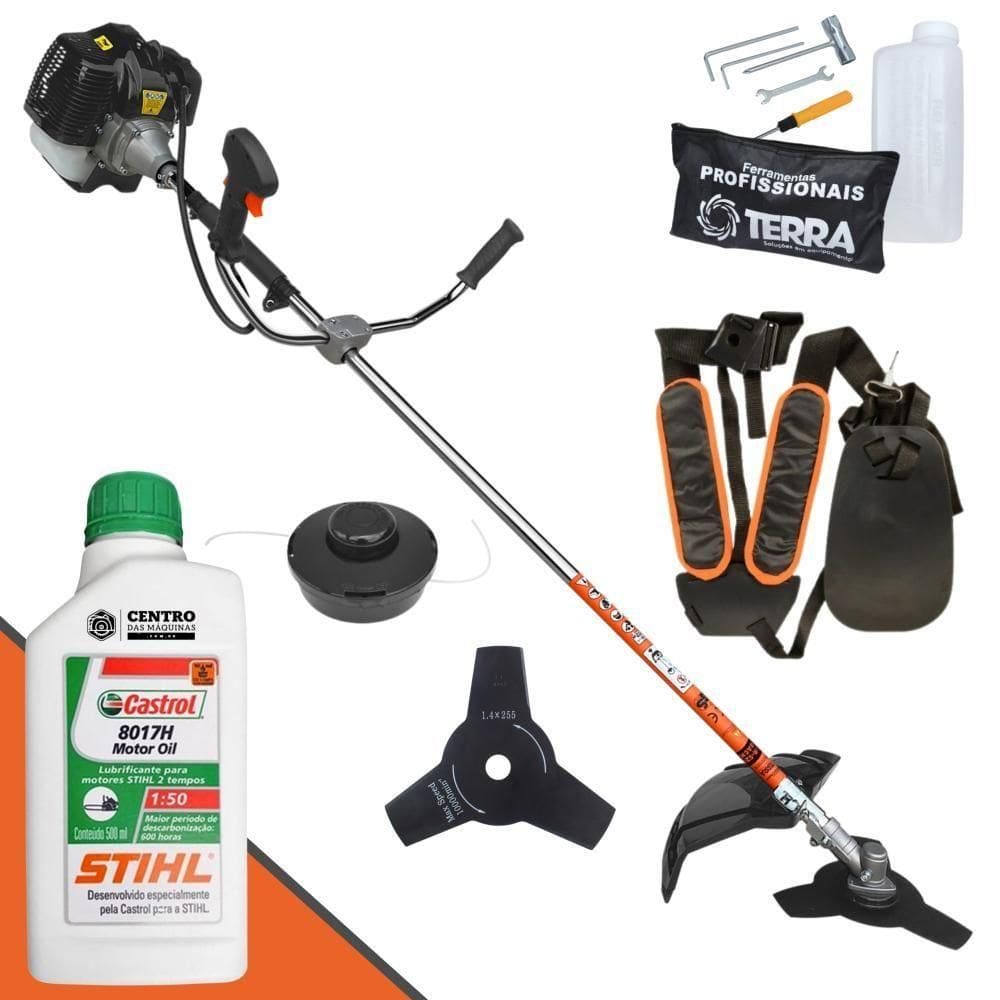 Roçadeira 43cc Terra Grh430 Com óleo Stihl 2t De 500ml