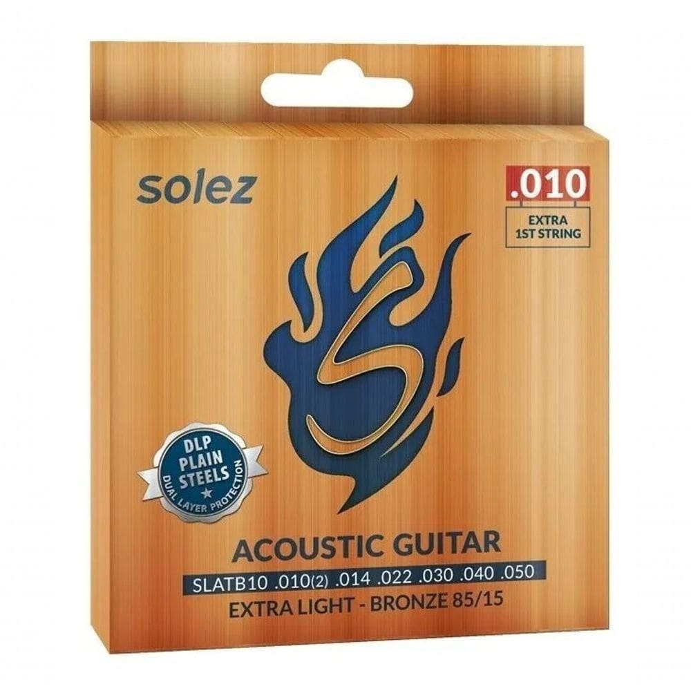Jogo De Cordas P-violão Bronze 85-15 Solez 0.010”-0.050” Slatb10