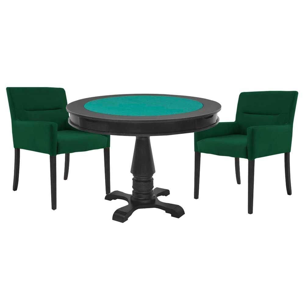 Mesa de Jogos Tampo Reversível com 2 Cadeiras