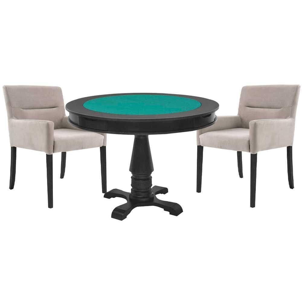 Mesa de Jogos Tampo Reversível com 2 Cadeiras