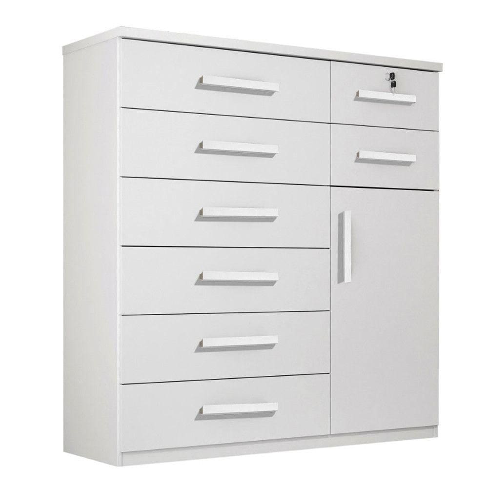 Cômoda Vitoria 1 Porta E 8 Gavetas Plus Benetil Branco