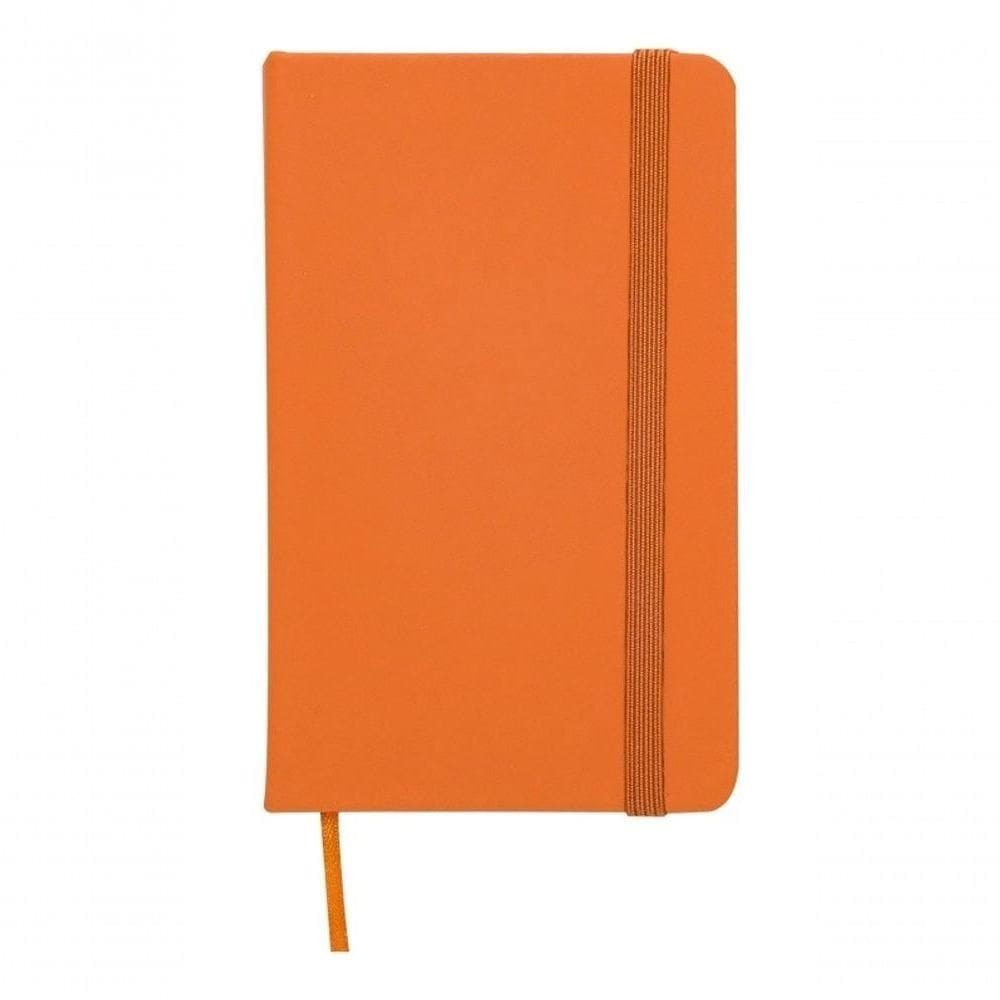 Caderneta Tipo Moleskine Agenda Escrever Estudar 13X8 Bolso Cor Laranja