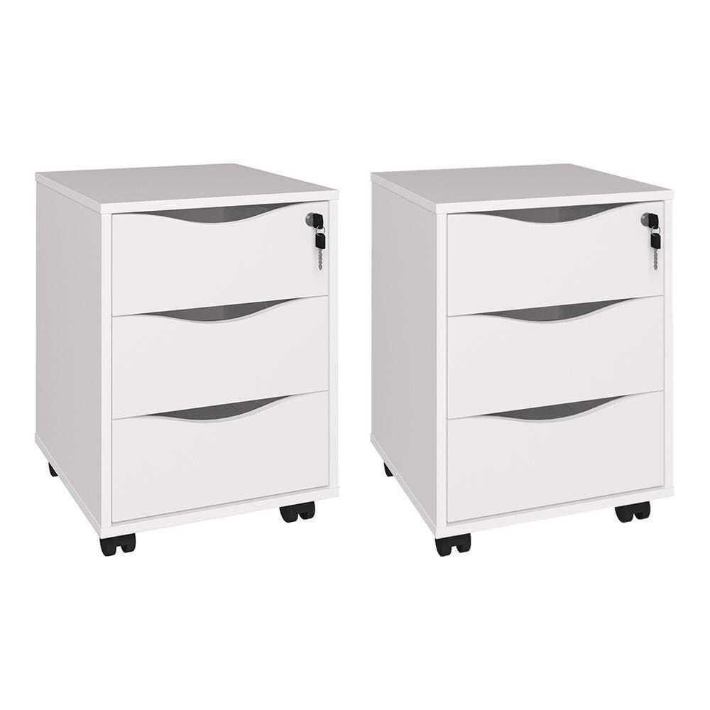 Jogo De Gaveteiros Slough Branco