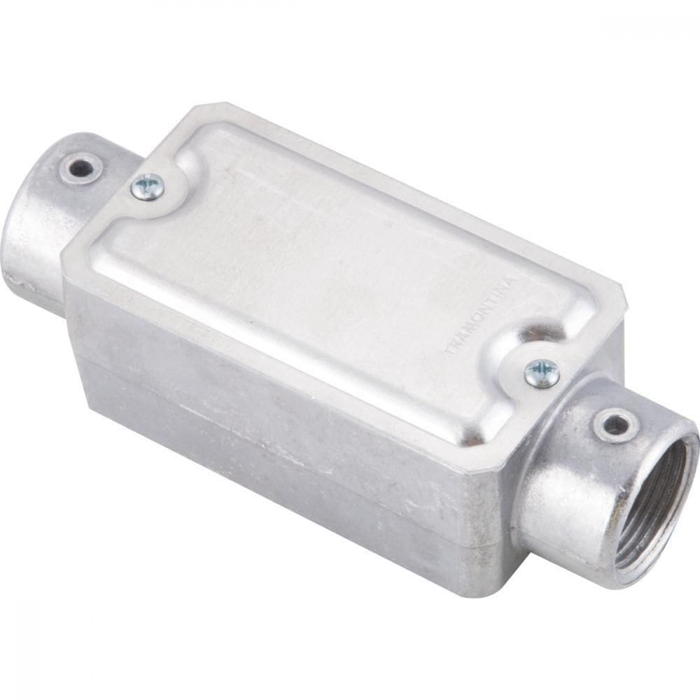 Condulete Fixo 3/4&quot; Tipo &quot;c&quot; - Com Tampa / Rosca Bsp / Sem Pintura