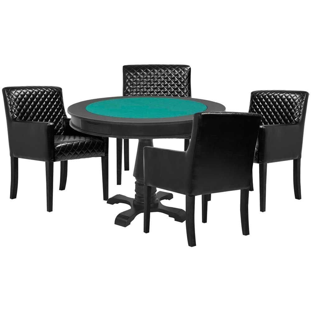 Mesa de Jogos Tampo Reversível com 4 Cadeiras