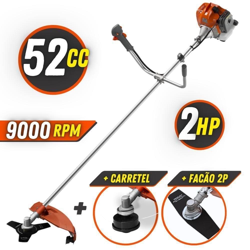 Roçadeira Lateral 52cc Tekna Rl520acn-tk + Faca 2 Pontas
