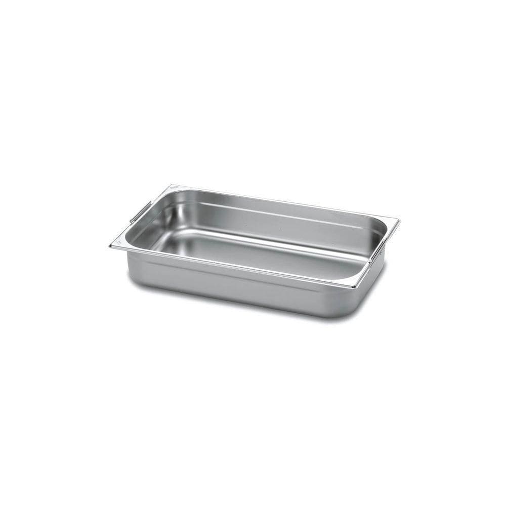 Cuba Gastronômica 1/1 Em Aço Inox Com Alças Móveis Profundidade 100 Mm - Aço 304