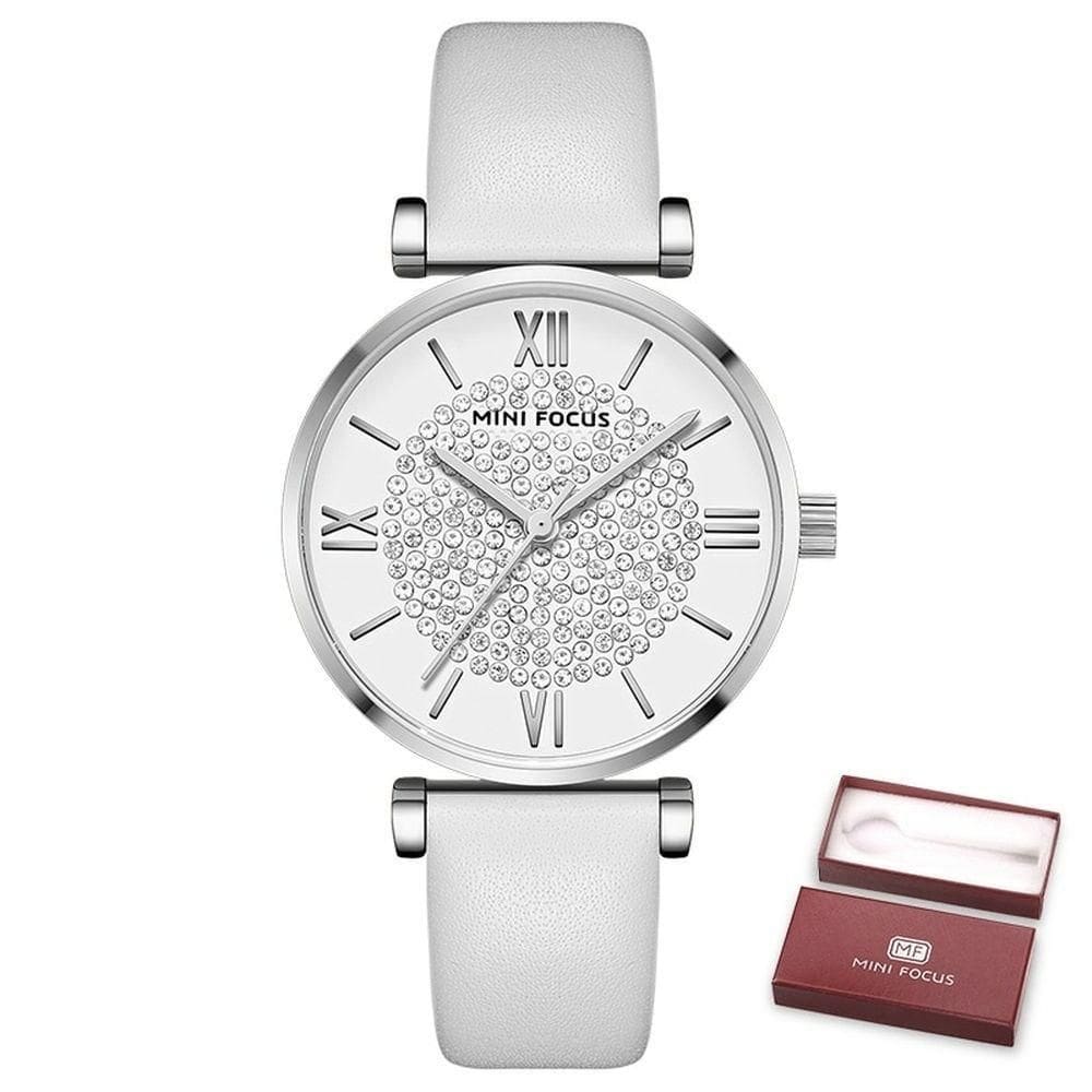 Relógio Feminino Mini Focus Mf0334l à Prova D`água Branco
