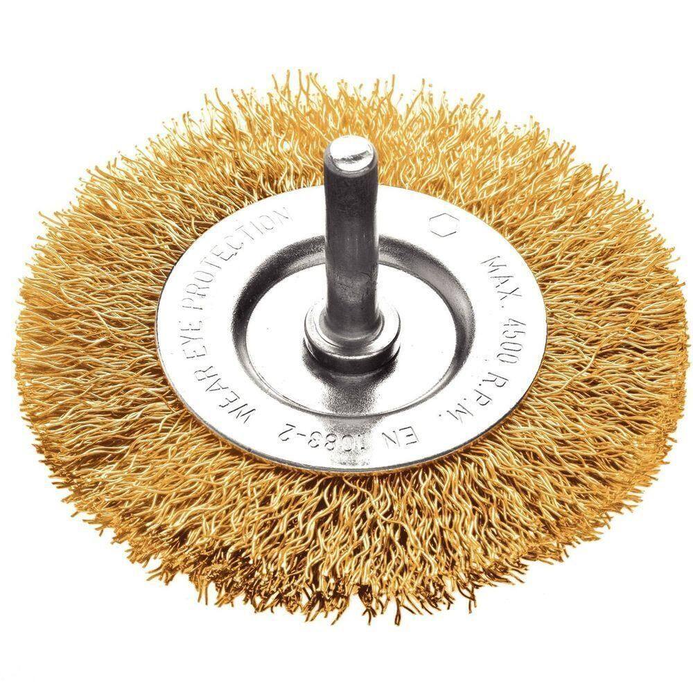 Escova Circular Arame Ondulado Com Haste 3x1/4`` Tramontina Pro Tramontina