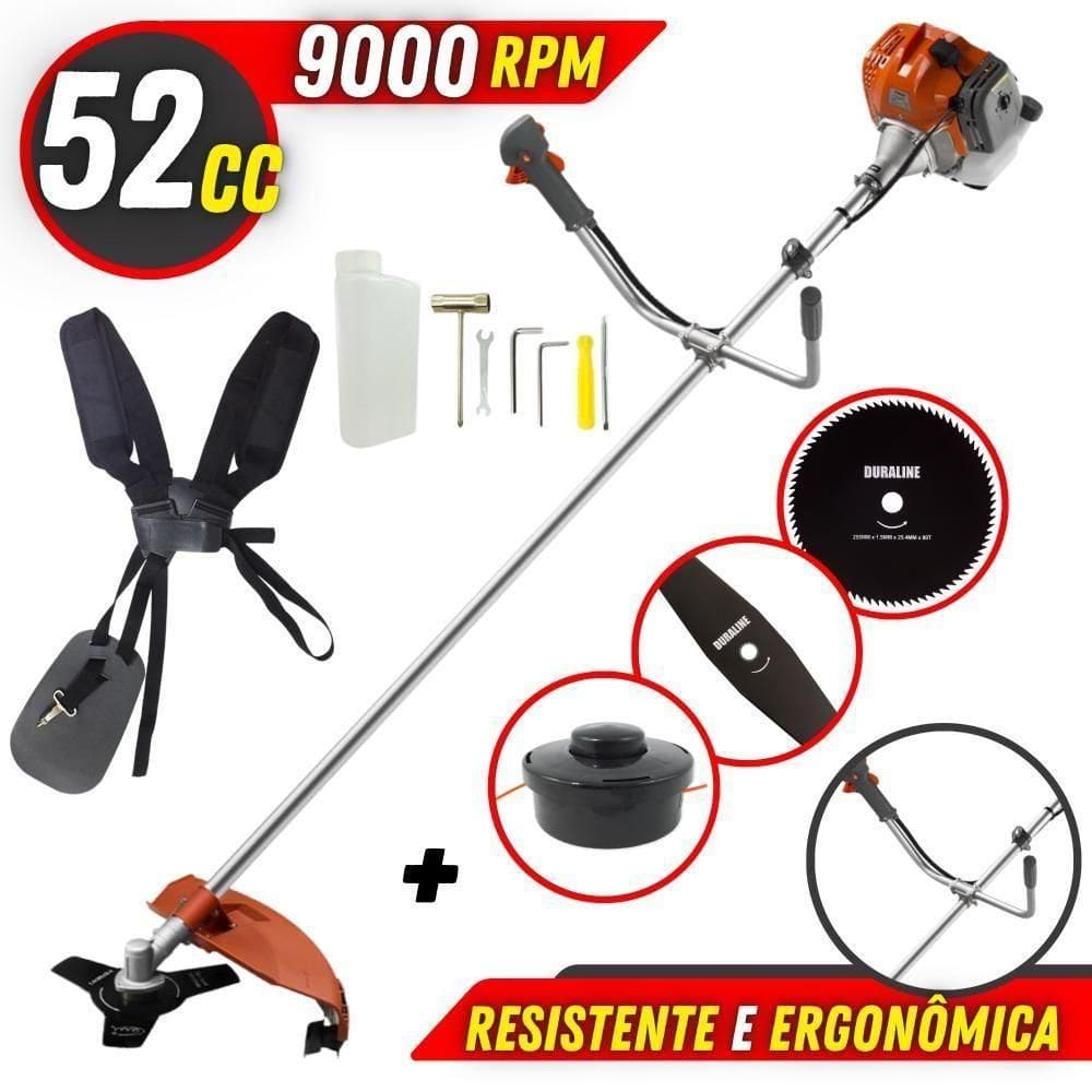 Roçadeira Rl520ac 52cc + Lâmina 2 Pontas + Disco 80 Dentes