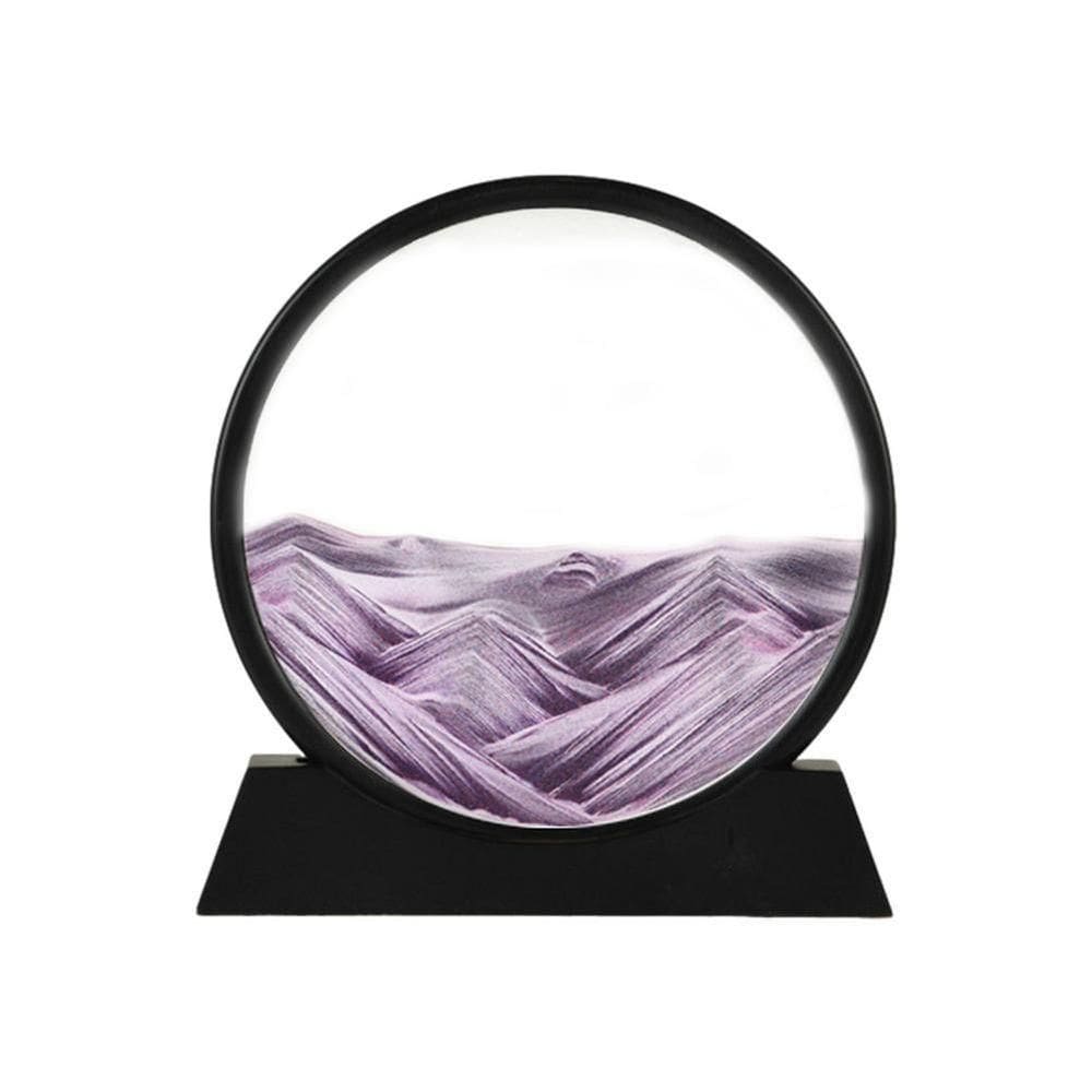Enfeite Moldura Areia Fluída Paisagem Em Movimento - Roxo