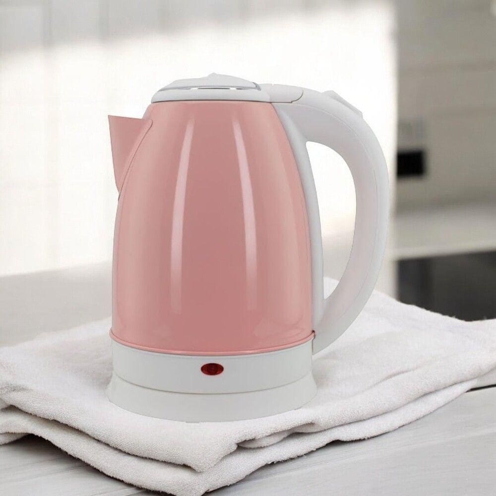 Chaleira Elétrica 1,8l Em Inox Rosa 220v 1500w Rápida Fervura
