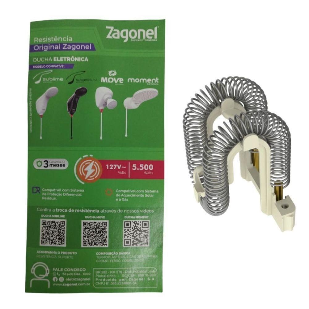 Resistência Zagonel Ducha Sublime - 127v~5500w