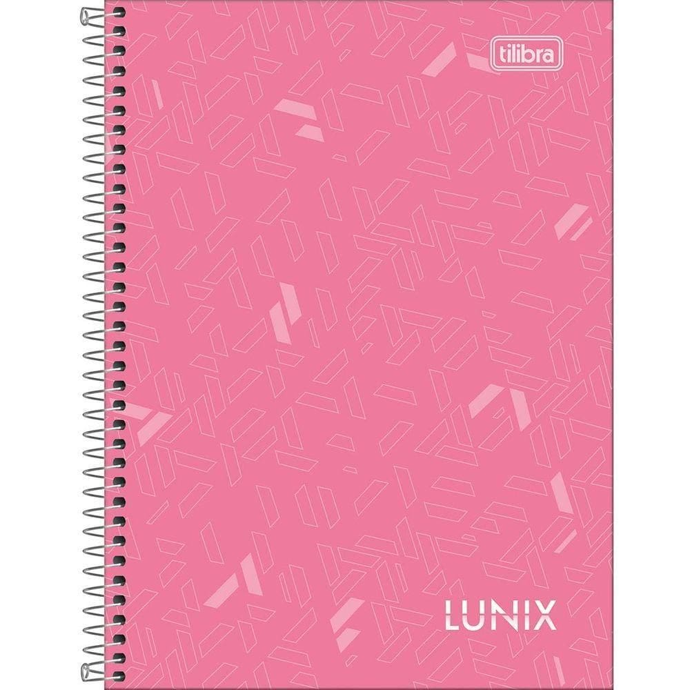 Caderno Pequeno 1-4 Lunix Tilibra Capa Dura Espiral - 80 Folhas Rosa Claro