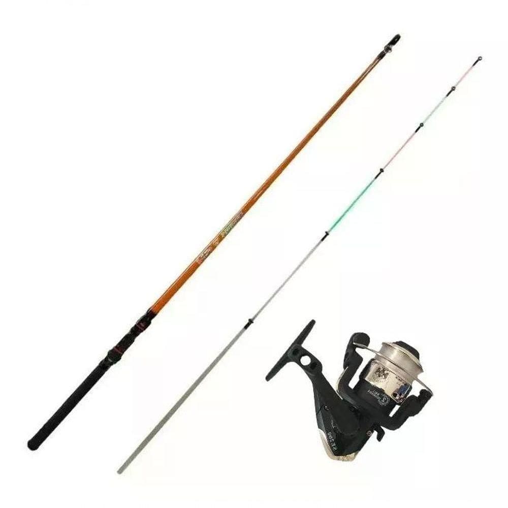 Vara De Pesca Premium 2,10m + Molinete Com Carretel De Linha