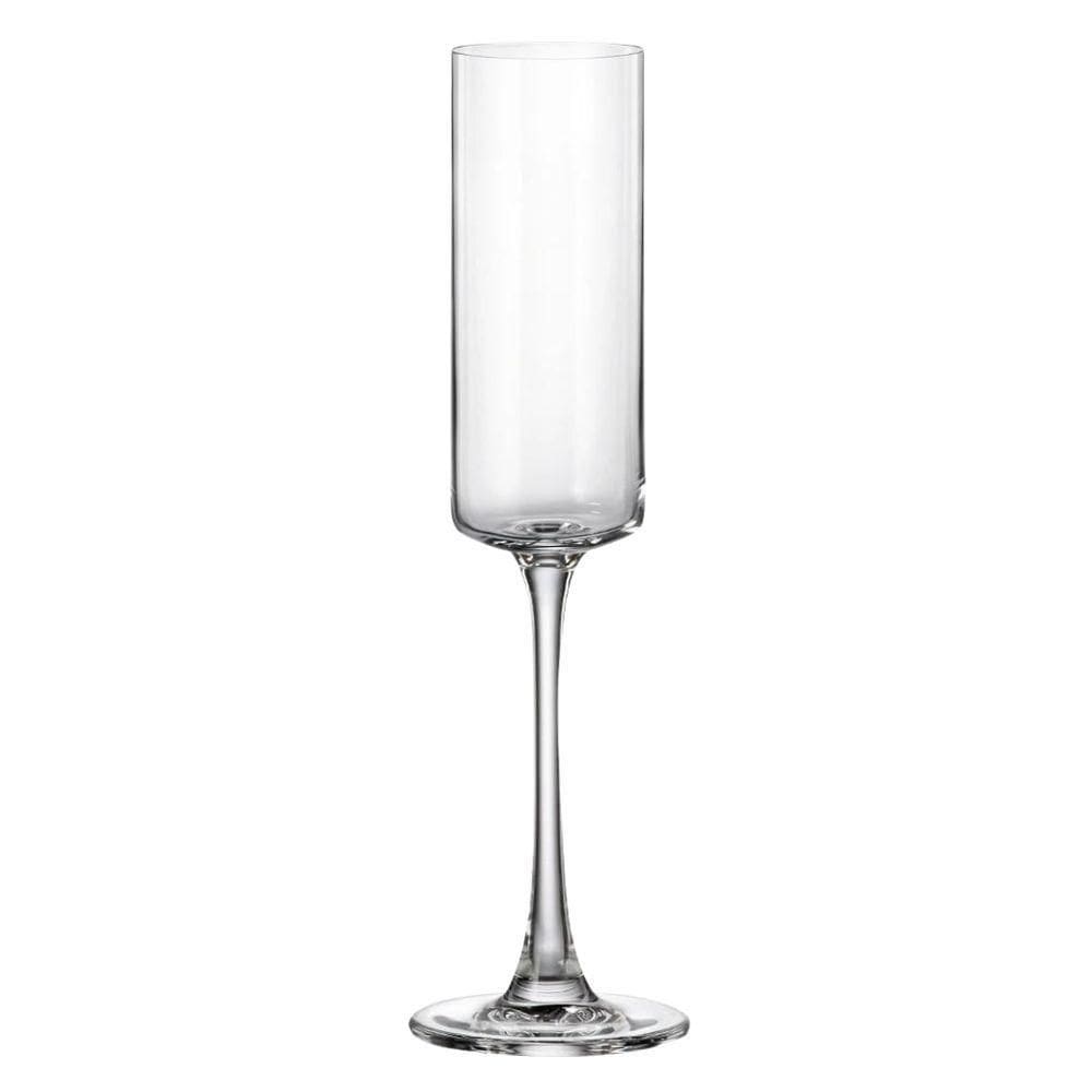 Jogo De Taças Para Champanhe Em Cristal Kubitto Com 6 Peças 160ml Bohemia