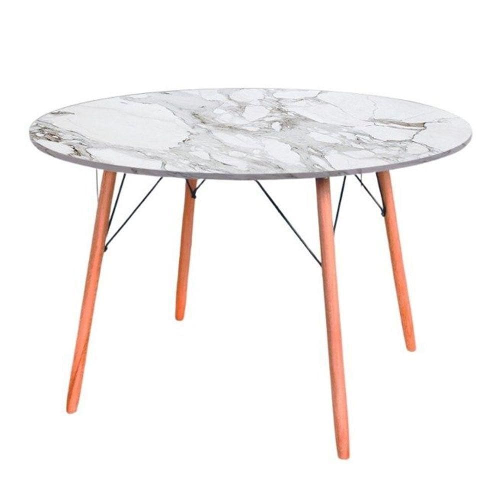 Mesa De Jantar Redonda Eames Eiffel 120cm - Estilo Granito