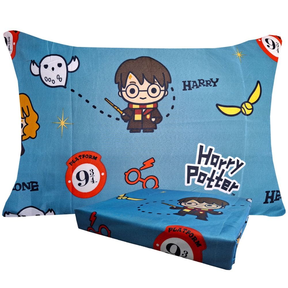Jogo de Cama Infantil Harry Potter Solteiro Estampado Microfibra 2 pecas Lepper