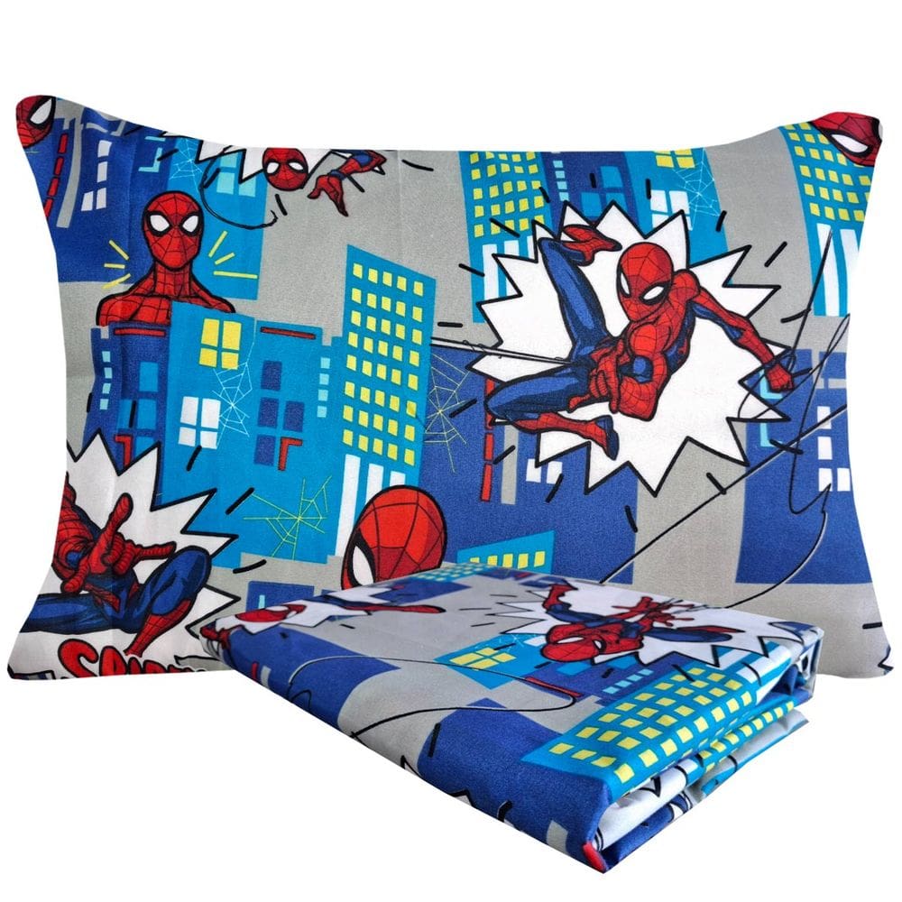Jogo de Cama Infantil Spider Man Solteiro Estampado Microfibra 2 pecas Lepper