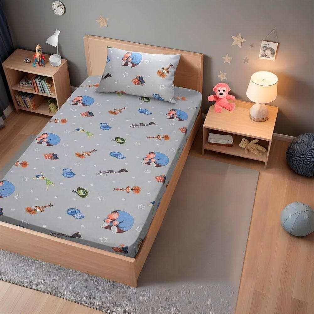 Jogo De Cama Infantil 2 Peças Portallar Disney Divertidamente