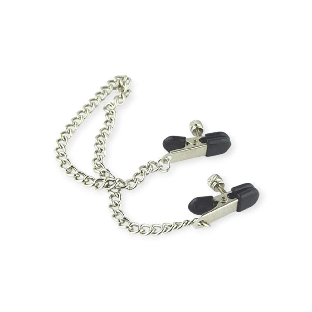 Grampos Para Mamilos Com Corrente Lovetoys Prata