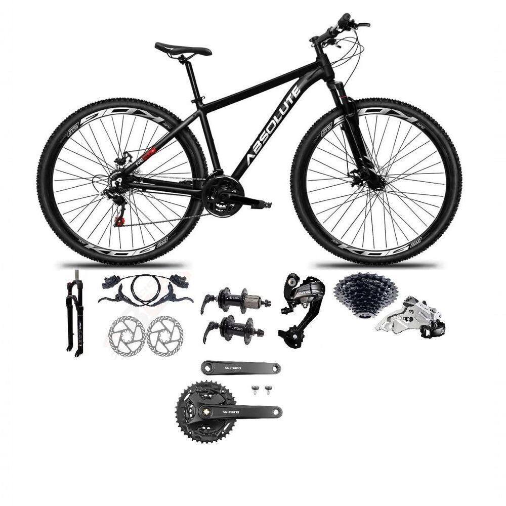 Bicicleta Aro 29 Absolute Nero 5 Câmbios 27v Shimano Altus Freios Hidráulicos - Preto Tam.23
