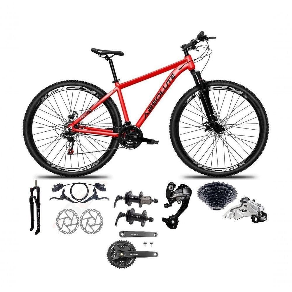 Bicicleta Aro 29 Absolute Nero 5 Câmbios 27v Shimano Altus Freios Hidráulicos - Vermelho Tam.21