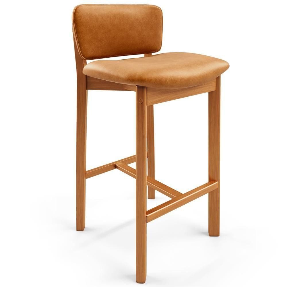 Banqueta Alta Para Cozinha Sala De Jantar Bar Dara L02 Couríssimo Whisky - Lyam Decor