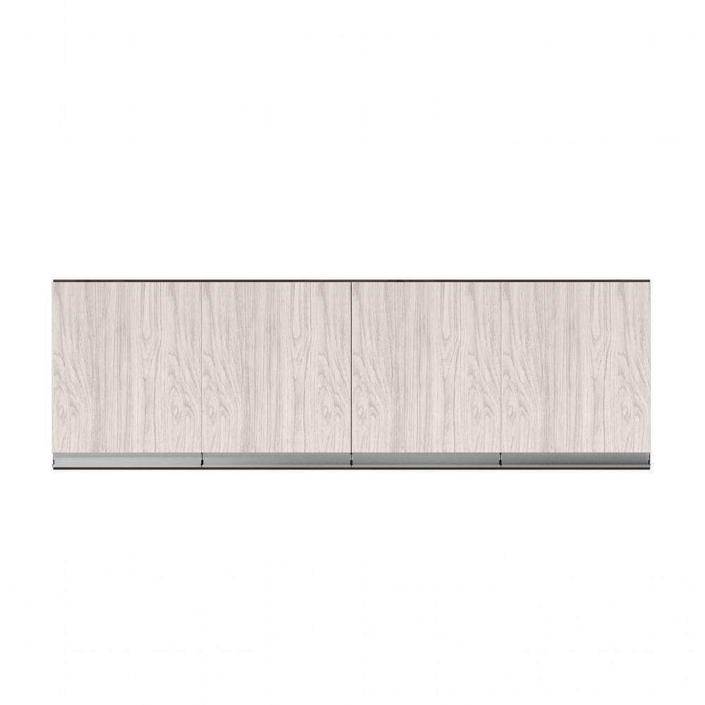 Armário Aéreo Suspenso P- Cozinha Andreia 150cm C- 4 Portas Cast-avelã - Ajl Móveis