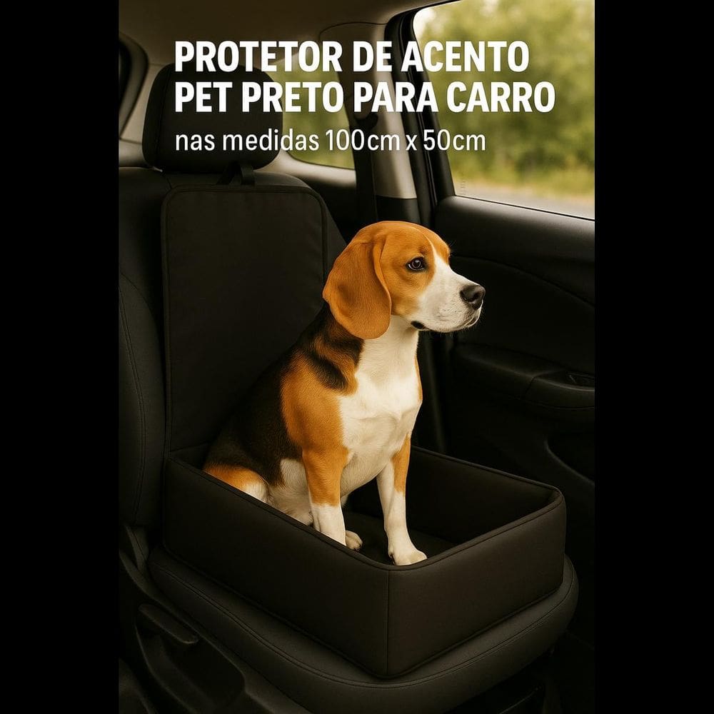 Capa | Assento Pet Preto 100x50 | Carro | Protetor
